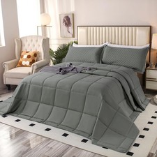 Oversized King PLus Comforter 128x120 Extra Large King Size Quilts 3 Pieces L...