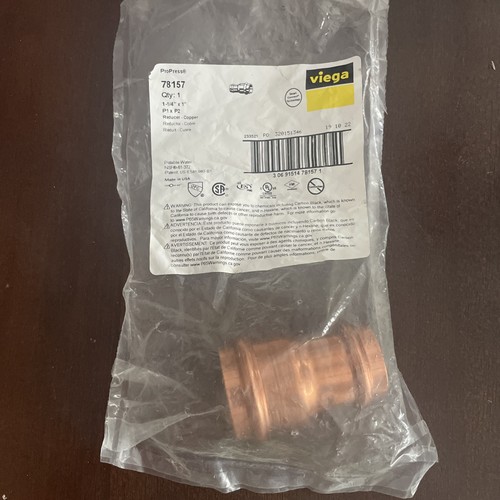 Viega 78157 ProPress Copper Reducer 1-1/4" x 1" P1 x P2