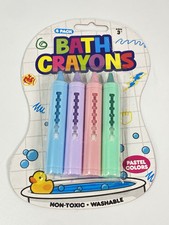 Kids Bath Tub Crayons Non Toxic Set 4 Magic Pastel Toys Fun Wipe Off Washable