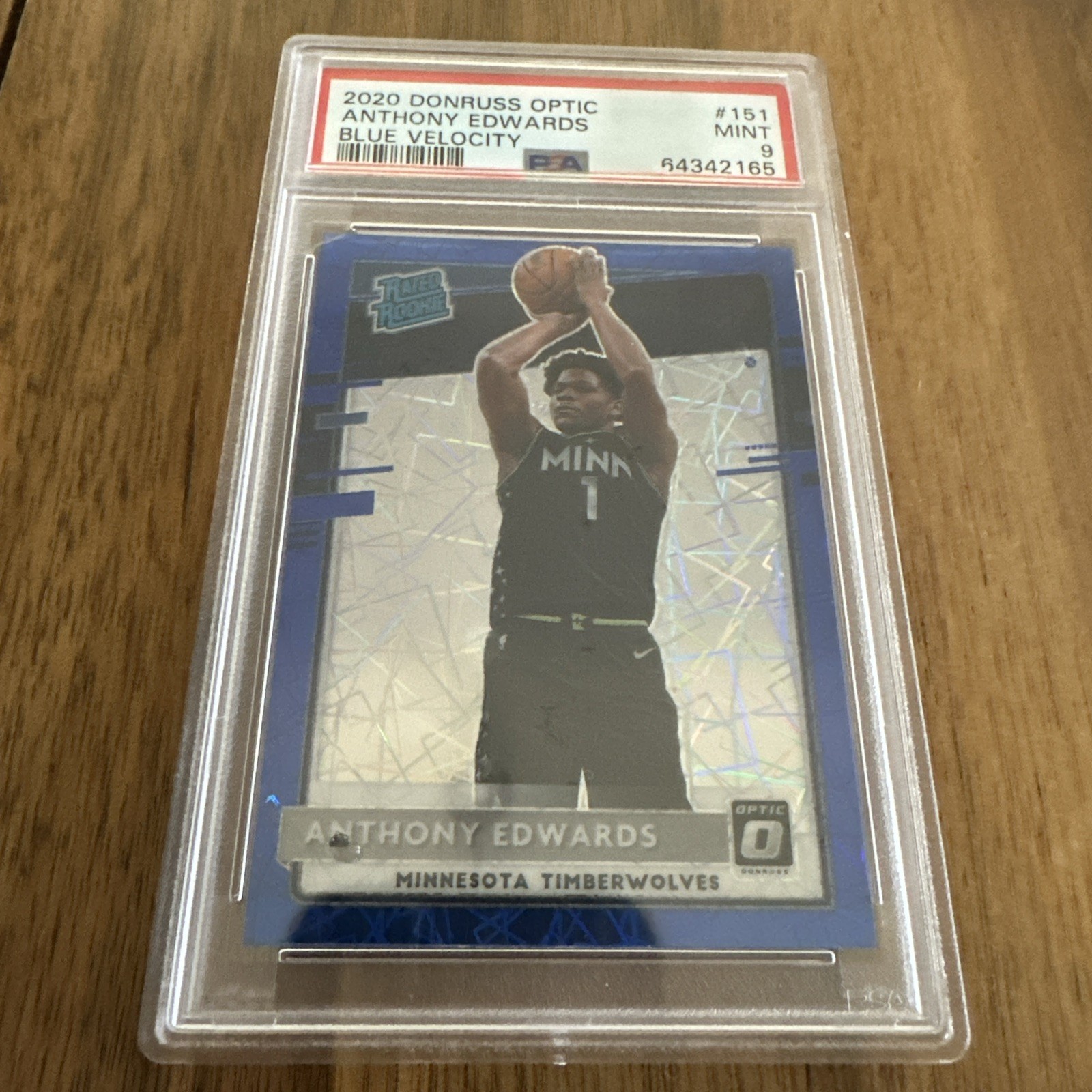 2020 Panini Donruss Optic - Rated Rookie Anthony Edwards #151 Blue Velocity (RC)