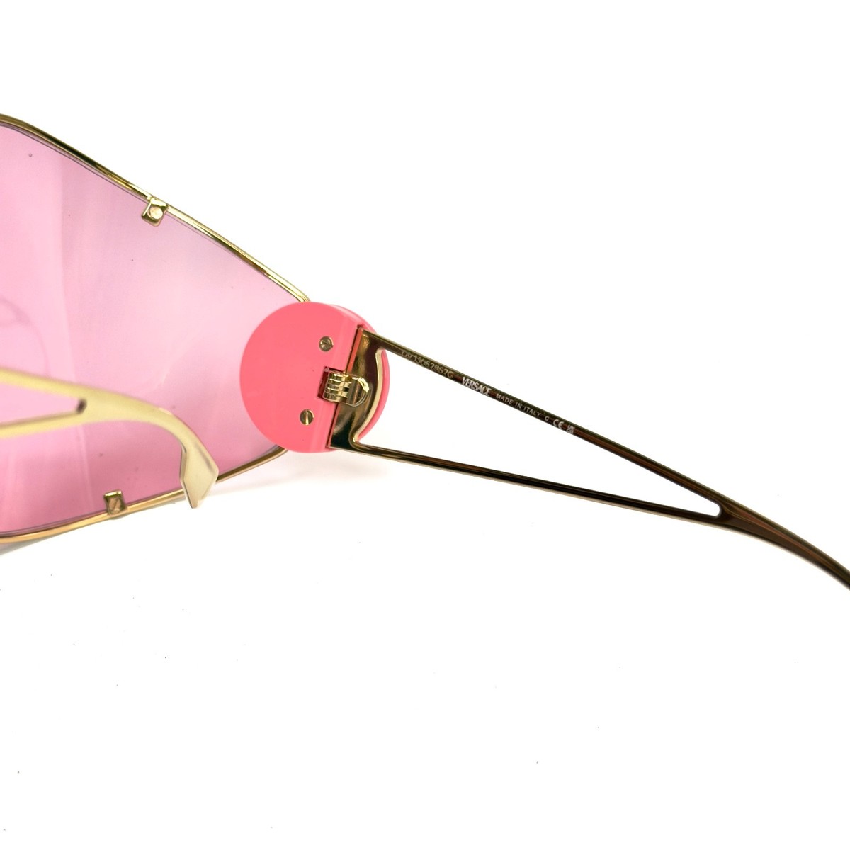 VERSACE VE2268 GEOMETRIC MEDUSA SHIELD Gold Pink 2268 Unisex Mask