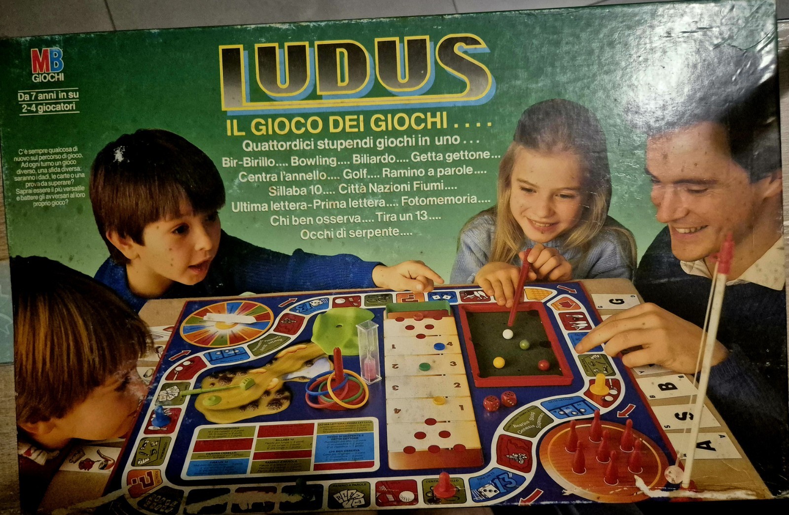LUDUS IL GIOCO DEI GIOCHI MB 1987 VINTAGE 14 GIOCHI