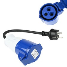 CEE-Adapter auf Schuko Wohnwagen Wohnmobil  Kabel 40cm 230V 16A 3500W