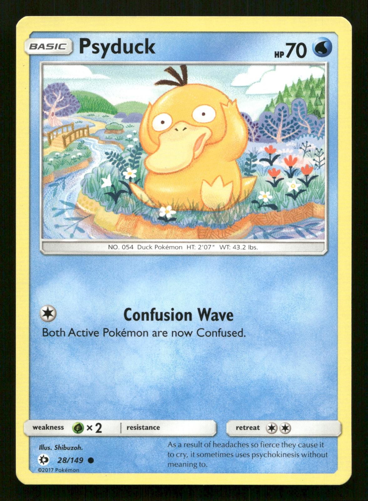 Psyduck 28/149 SM Base Set Common Lightly Played