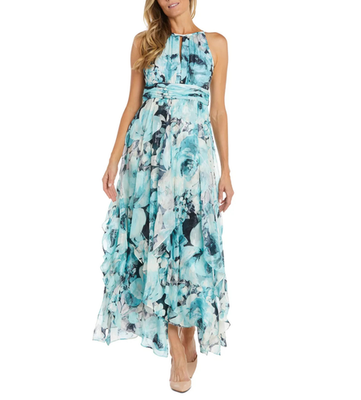 #ad R amp; M Richards Floral Print Halter Gown MSRP $139 $28.99