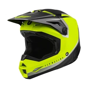 Fly Kinetic Vision MX Motorcycle Helmet Hi-Vis Black