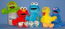 Sesame Street Plush Cookie Monster/ELmo/Mizrahi-Big Bird-Oscar-GroverMuppet LOT