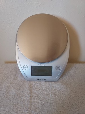 Etekcity Digital Kitchen Scale EK5250 Pre-owned 11 lb Capacity Silver Tested 