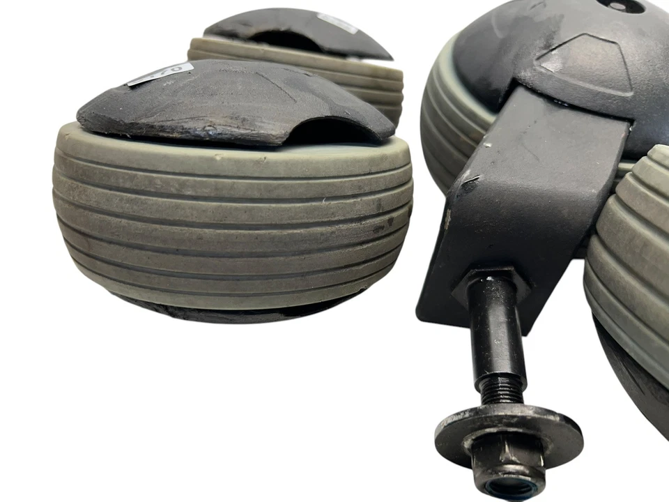 Quantum Jazzy 600 600 XL Front Rear Combo Caster Wheels 6" & 5” Tires Wheelchair - Image 3 of 4