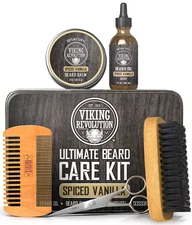 Viking Revolution - Ultimate Beard Kit Spiced Vanilla - Beard Grooming Kit for M
