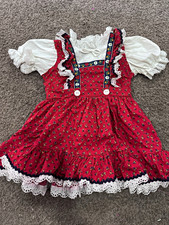 Styled by Genway toddler Girls cottage core 1970 s vintage prairie dress