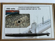 Ricambi fotoincisi tipo U-Boat tedesco SM U-09 per Das Werk DW72001 scala 1:72