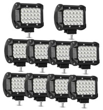 4 Inch LED pod Lights for Trucks - 72W 12000LM 12V/24V LED Work 72W-10 Pack