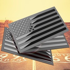 3D Metal American Flag Emblem Decal  Black American Flag Decal,for Car, Truck ...