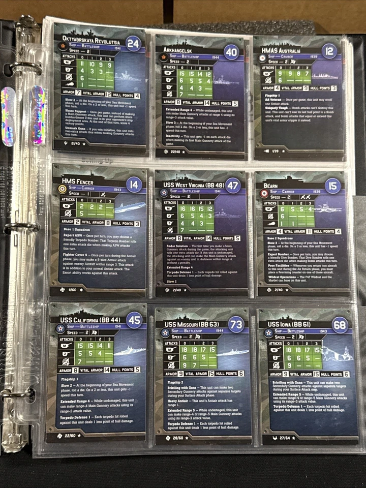 El Eje y los Aliados Guerra en el Mar Múltiples Flotas 35 Cartas + Carpeta Foto 4 de 4
