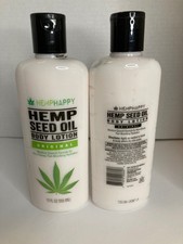 2- HEMPHAPPY ORIGINAL HEMP SEED OIL MOISTURIZING BODY LOTION 12oz