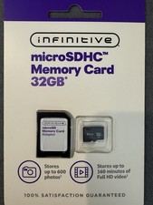 Infinitive Micro SDHC 32GB Memory Card Stores Up To 600 Photos 160 Minutes Video