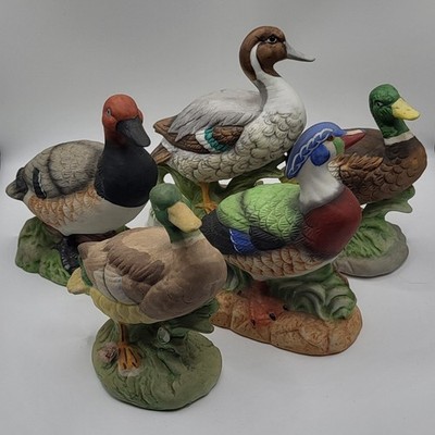 Vintage Porcelain Duck Statues Lot Of 5 Standing 2''-3''