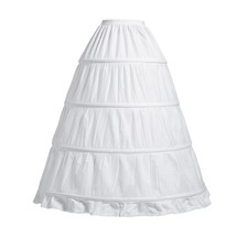 Cotton Hoop Petticoat Skirt For Women Under Dress A-Line Crinoline Bridal Wed...