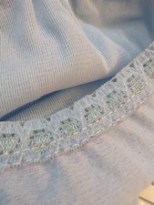 Vintage Ladies Brushed Long Sleepwear Gown Nightgown Powder Blue XXL cottagecore