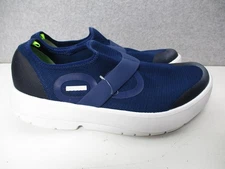 OOFOS OOMG Low Mesh Shoes Mens Sz 11.5 Navy Blue White Slip On Recovery