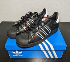 adidas Superstar Sneaker Low Top Leder Schwar...