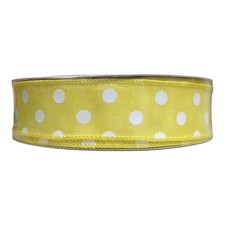 Member's Mark Wired Edge Premium Spring Ribbon, 1.5in Wide x 50yds Large Dot