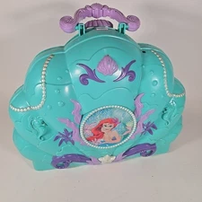 Disney Princess Ariel Vanity Shell Tabletop Vanity Play Purple Teal Lights Sound