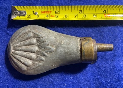 Civil War Small Powder Flask For A Early Colt Pocket Revolver Or American Pistol