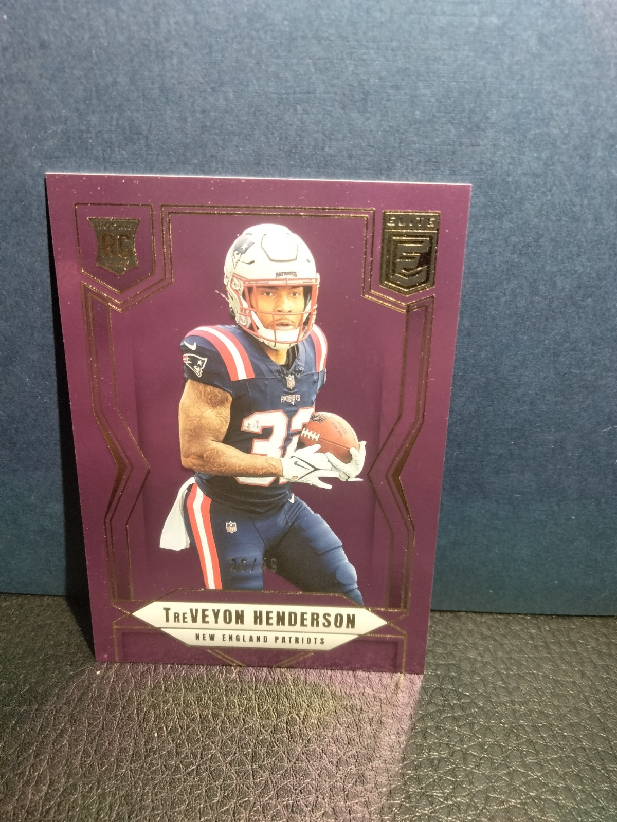 2025 Panini Donruss Elite - Rookies Treveyon Henderson #152 Purple /49 (RC)