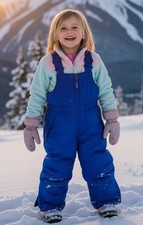 LL Bean Buster Snow Bib Winter Pants Toddler Girls Skiing Snowboard Size 4T    