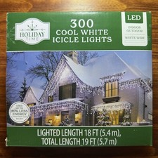 300-Count Cool WHITE LED Icicle All Occasion Wedding Christmas Lights NEW