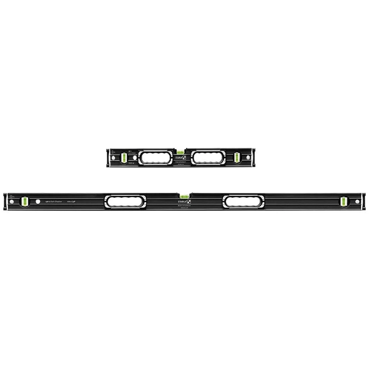 Stabila Dark Shadow 2 Piezas Tipo 196-2 Spirit Level Set 40cm y 183cm