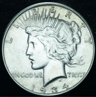 1934 Peace Dollar AU ~ 26256