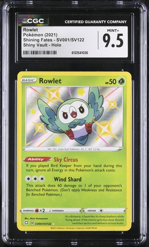 Rowlet graded CGC 9.5 for sale on eBay