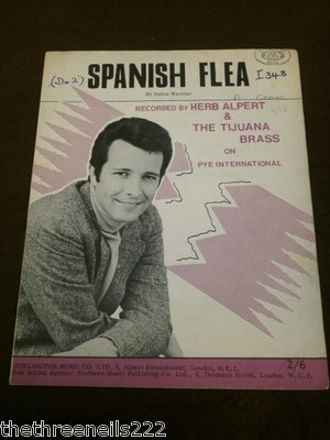 ORIGINAL SHEET MUSIC - SPANISH FLEA - HERB ALPERT