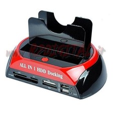 DOCKING STATION HD SATA IDE 3,5/2,5" HARD DISK BOX USB 2.0/3.0 CARD READER CLONE