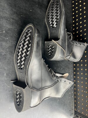 NEW Cove Shoe Company Boots Sz US 8 Reg Black Leather Military