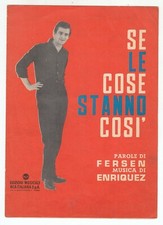 Spartito SERGIO ENDRIGO Se le cose stanno cosi' - 1963 Fersen Enriquez Bacalov