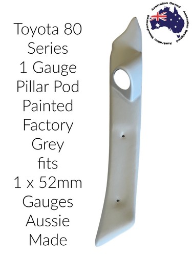 4 Gauge Pillar pod suit 80 Series Toyota Landcruiser Painted Factory Grey 52mm - Picture 5 of 6