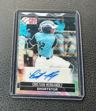 2021 Leaf Pro Set Metal Cristian Hernandez Rookie Black Wave Auto 8/10
