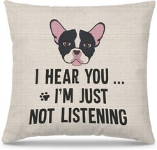 French Bulldog Pillow Covers 18x18, Owner Gifts for Lovers and Women, Pillow