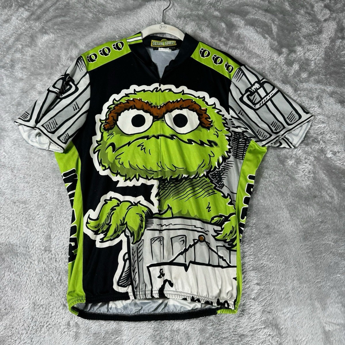Oscar the Grouch Cycling Jersey Sesame Street Graphic Bike Shirt