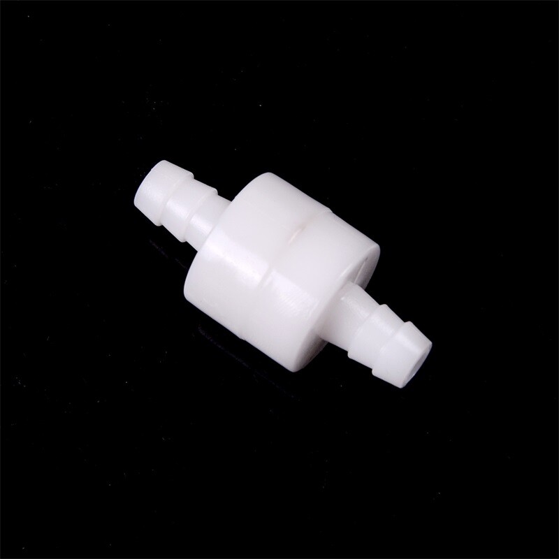 8mm 1/4" White Plastic One Way Inline Check Valve For Fuel Diesel Gas