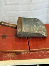 Huge Antique Scoop Galvanized Farm Barn Feed Grain Scoop with Wood Handle