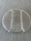 VINTAGE Crystal/Glass Round Clear Divided Serving Relish Dish Platter-4 Sections — photo 8