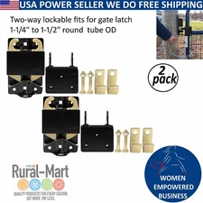 2pk Small Black 2-Way Lockable Cattle Fence Gate Latch Replaces SpeeCo S16100700