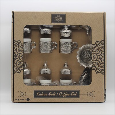 yzy Turkiye Turkish Tea or Coffee Set With Serving Tray Service For 6