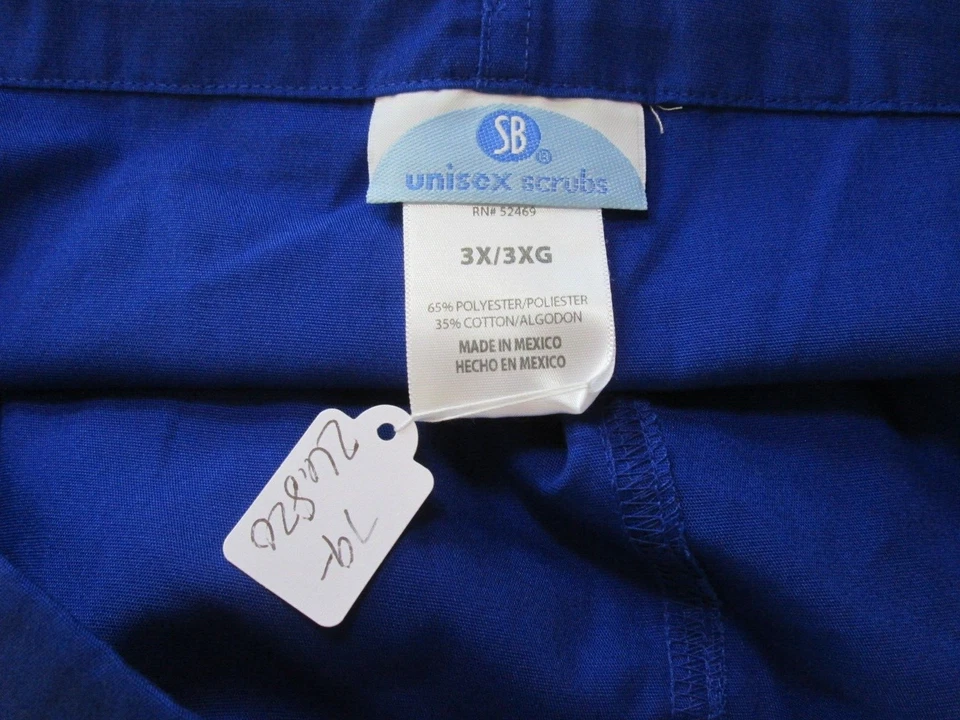 NWT SB Simply Basic Blue Scrub Pants Size 3X 59x32 Unisex 79-26820 - Image 3 of 4