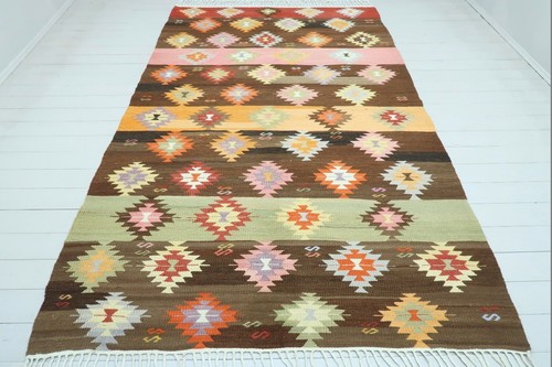 Anatolia Barak Nomad Kilim, Oriental Rug, Floor Rug, Large Rugs 68"x115" Carpet